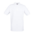 Weiß - Front - Henbury Herren Pique Polo-Shirt