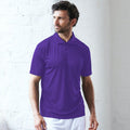 Violett - Back - AWDis Just Cool Herren Kurzarm Poloshirt