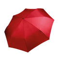 Rot - Front - Kimood Kompakt Mini Regenschirm