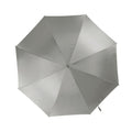 Silber - Front - Kimood großer Automatik Regenschirm