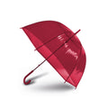 Rot - Front - Kimood Automatik Transparent Dome Regenschirm