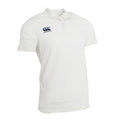 Creme - Front - Canterbury Herren Kurzarm Cricket Shirt
