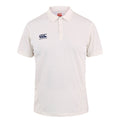 Creme - Front - Canterbury Kinder Kurzarm Cricket Shirt