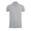 Grau Meliert - Front - SOLS Herren Phoenix Kurzarm Pique Polo Shirt