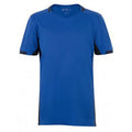 Royal Blau-French Marineblau - Front - SOLS Kinder Classico Kontrast Kurzarm Fußball T-Shirt