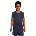 French Marineblau-Royal Blau - Back - SOLS Kinder Classico Kontrast Kurzarm Fußball T-Shirt