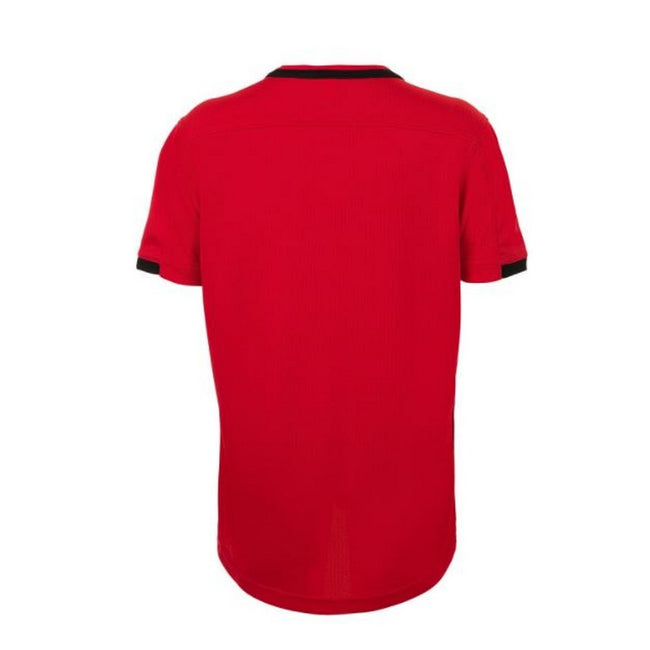 Rot-Schwarz - Side - SOLS Kinder Classico Kontrast Kurzarm Fußball T-Shirt