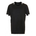 Schwarz-Weiß - Front - SOLS Kinder Classico Kontrast Kurzarm Fußball T-Shirt