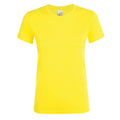 Zitrone - Front - SOLS Damen Kurzarm-T-Shirt Regent
