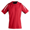 Rot-Weiß - Front - SOLS Kinder Maracana 2 Kurzarm Fußball T-Shirt