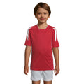 Rot-Weiß - Back - SOLS Kinder Maracana 2 Kurzarm Fußball T-Shirt
