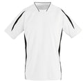 Weiß-Schwarz - Front - SOLS Kinder Maracana 2 Kurzarm Fußball T-Shirt