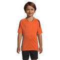 Orange-Schwarz - Back - SOLS Kinder Maracana 2 Kurzarm Fußball T-Shirt
