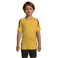 Zitrone-Schwarz - Back - SOLS Kinder Maracana 2 Kurzarm Fußball T-Shirt