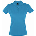 Aqua - Front - SOLS Damen Polo-Shirt Perfect Kurzarm