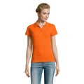 Orange - Back - SOLS Damen Polo-Shirt Perfect Kurzarm