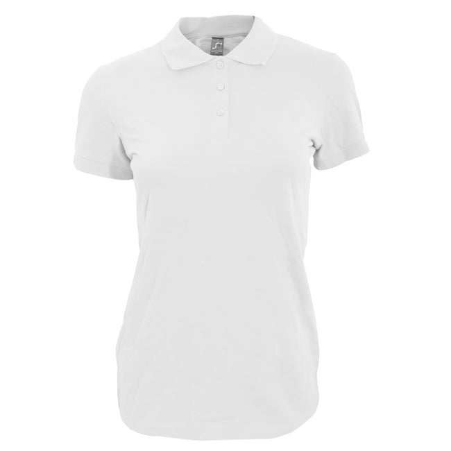 Weiß - Front - SOLS Damen Polo-Shirt Perfect Kurzarm