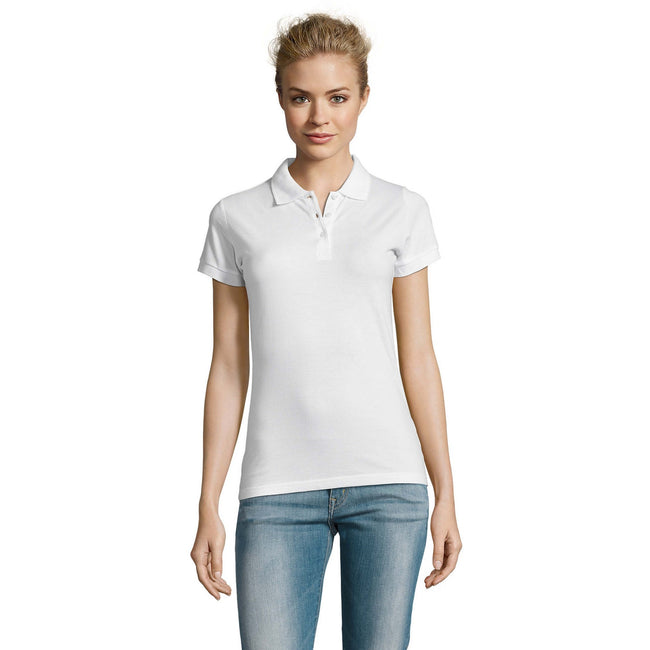 Weiß - Back - SOLS Damen Polo-Shirt Perfect Kurzarm
