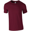 Weinrot - Front - Gildan Herren Soft Style T-Shirt
