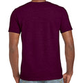 Weinrot - Side - Gildan Herren Soft Style T-Shirt