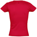 Rot - Back - SOLS Damen T-Shirt, Kurzarm, Rundhalsausschnitt