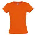 Orange - Front - SOLS Damen T-Shirt, Kurzarm, Rundhalsausschnitt