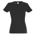 Schwarz - Front - SOLS Damen T-Shirt, Kurzarm, Rundhalsausschnitt