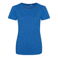 Space Royal Blau-Weiß - Front - AWDis Damen Girlie Space Blend T-Shirt