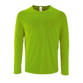 Neongrün - Front - SOLS Herren Performance T-Shirt Sporty, langärmlig