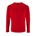 Rot - Front - SOLS Herren Performance T-Shirt Sporty, langärmlig