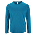 Wasserblau - Front - SOLS Herren Performance T-Shirt Sporty, langärmlig