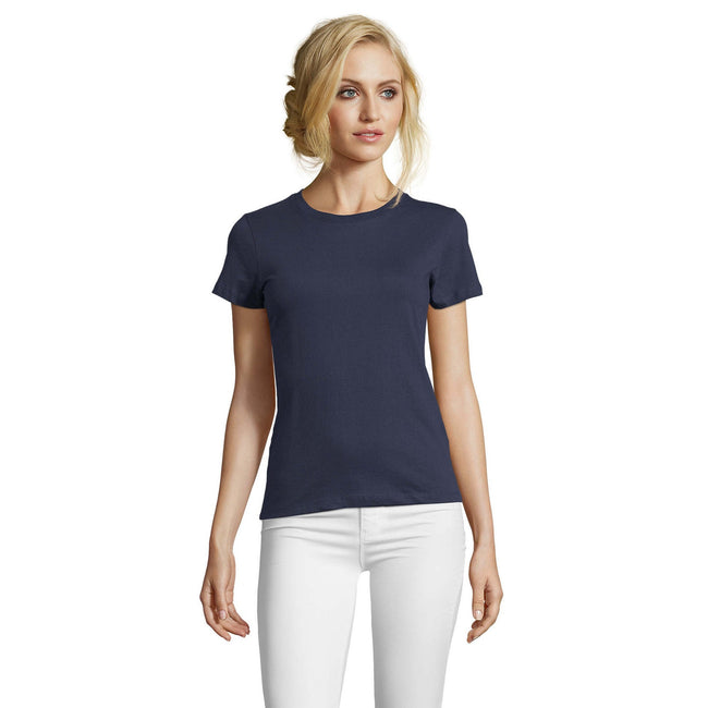 Marineblau - Back - SOLS Damen T-Shirt, kurzärmlig