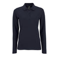 Marineblau - Front - SOLS Damen Pique-Polo-Shirt, langärmlig