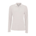 Weiß - Front - SOLS Damen Pique-Polo-Shirt, langärmlig