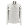 Aschgrau - Front - SOLS Damen Pique-Polo-Shirt, langärmlig