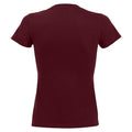 Burgunder - Back - SOLS Imperial Damen T-Shirt, Kurzarm, Rundhalsausschnitt