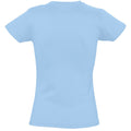 Himmelblau - Back - SOLS Imperial Damen T-Shirt, Kurzarm, Rundhalsausschnitt