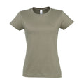 Khaki - Front - SOLS Imperial Damen T-Shirt, Kurzarm, Rundhalsausschnitt