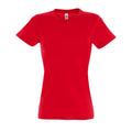 Rot - Front - SOLS Imperial Damen T-Shirt, Kurzarm, Rundhalsausschnitt