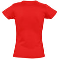 Rot - Back - SOLS Imperial Damen T-Shirt, Kurzarm, Rundhalsausschnitt