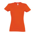 Orange - Front - SOLS Imperial Damen T-Shirt, Kurzarm, Rundhalsausschnitt