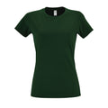 Flaschengrün - Front - SOLS Imperial Damen T-Shirt, Kurzarm, Rundhalsausschnitt