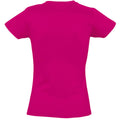 Fuchsia - Back - SOLS Imperial Damen T-Shirt, Kurzarm, Rundhalsausschnitt