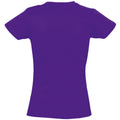 Dunkelviolett - Back - SOLS Imperial Damen T-Shirt, Kurzarm, Rundhalsausschnitt