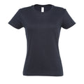 Navy - Front - SOLS Imperial Damen T-Shirt, Kurzarm, Rundhalsausschnitt