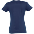 Navy - Back - SOLS Imperial Damen T-Shirt, Kurzarm, Rundhalsausschnitt