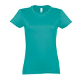 Karibikblau - Front - SOLS Imperial Damen T-Shirt, Kurzarm, Rundhalsausschnitt