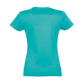 Karibikblau - Back - SOLS Imperial Damen T-Shirt, Kurzarm, Rundhalsausschnitt