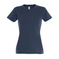 Denim - Back - SOLS Imperial Damen T-Shirt, Kurzarm, Rundhalsausschnitt