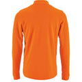 Orange - Back - SOLS Herren Perfect Langarm Pique Polohemd